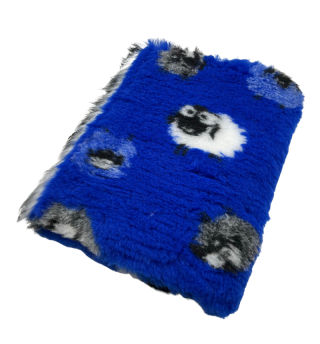 Original VetBed 150x100cm, DryBed Premium,rutschfest blau mit Schafen