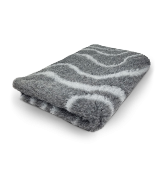 Original VetBed 150x100cm, DryBed Premium, rutschfest grau mit grauer Welle (Wave)