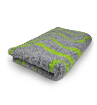 Original VetBed 150x100cm, DryBed Premium, rutschfest grau mit minter Welle (Wave)