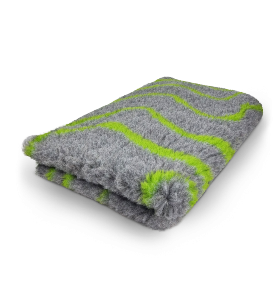 Original VetBed 150x100cm, DryBed Premium, rutschfest grau mit minter Welle (Wave)