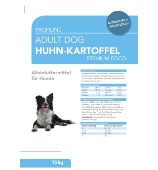 Profiline Huhn & Kartoffeln, Trockenfutter, Hundefutter, Frischfleisch, Getreidefrei 15kg