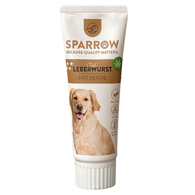 Sparrow Dog Leberwurst mit CBD 75g Snack