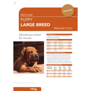 Profiline Puppy Large Breed, Trockenfutter, Hundefutter, Weizenfrei 15kg