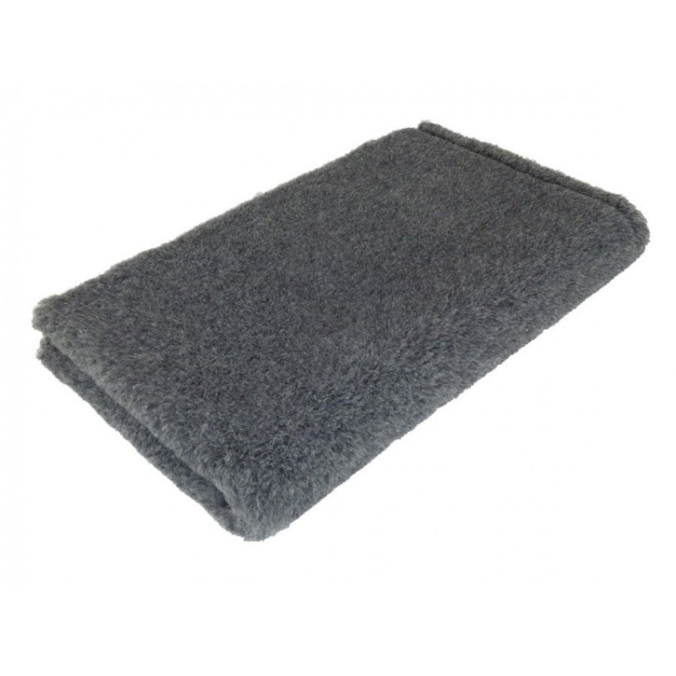 Original Vetbed Schafwolle 150x100cm DryBed Premium rutschfest grau einfarbig